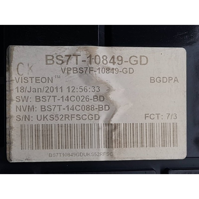 Recambio de cuadro instrumentos para ford mondeo ber. (ca2) trend (09.2010) referencia OEM IAM BS7T10849GD 2