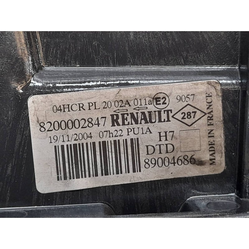 Recambio de faro derecho para renault laguna ii grandtour (kg0) dynamique referencia OEM IAM 8200002847  VALEO - Negro 2