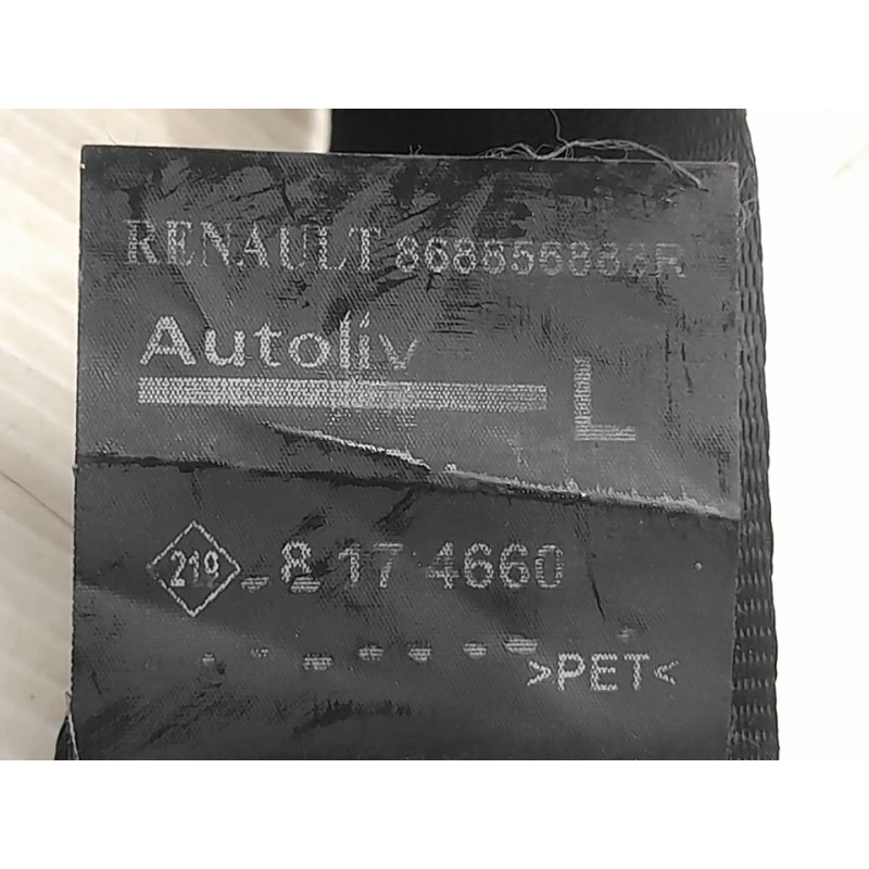 Recambio de cinturon seguridad delantero izquierdo para renault clio iv limited referencia OEM IAM 868856883R - Blanco 2