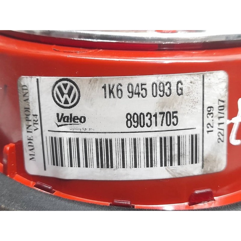 Recambio de piloto trasero izquierdo interior para volkswagen golf v berlina (1k1) highline referencia OEM IAM 1K6945093G - Rojo 2
