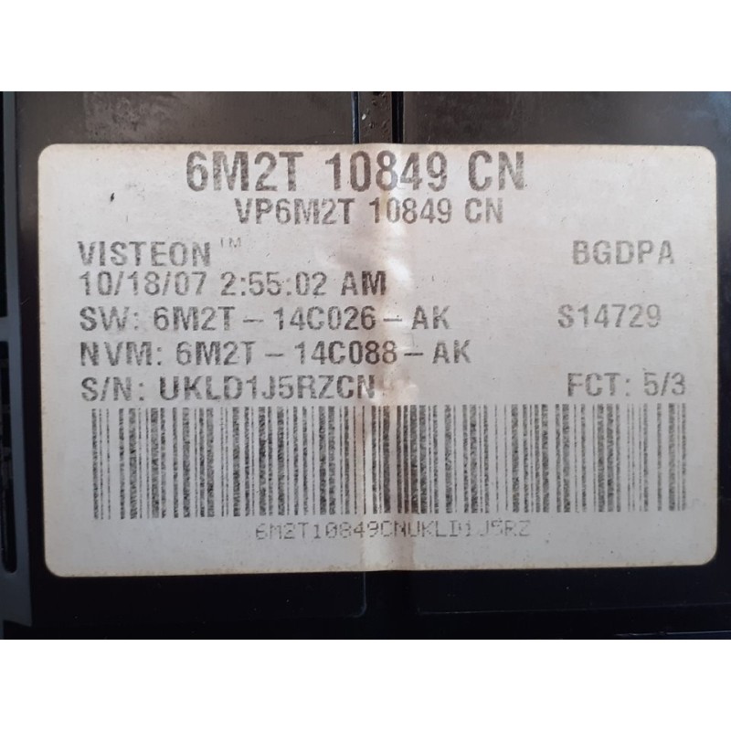 Recambio de cuadro instrumentos para ford mondeo ber. (ca2) ghia referencia OEM IAM 6M2T10849CN - Gris 2
