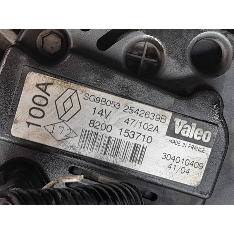 Recambio de alternador para renault laguna ii grandtour (kg0) dynamique referencia OEM IAM 8200153710 2542639B VALEO - Negro 3