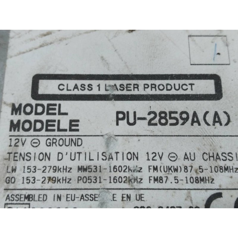 Recambio de sistema audio / radio cd para citroën berlingo 2.0 hdi sx plus familiar referencia OEM IAM PU2859A 3