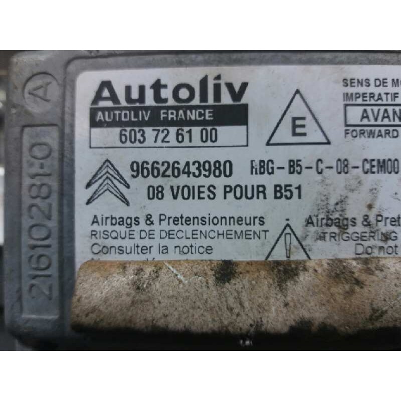 Recambio de kit airbag para citroën c4 berlina 1.6 16v cat (nfu / tu5jp4) referencia OEM IAM 9646339680 96471578ZD 9662643980 - Gris 3
