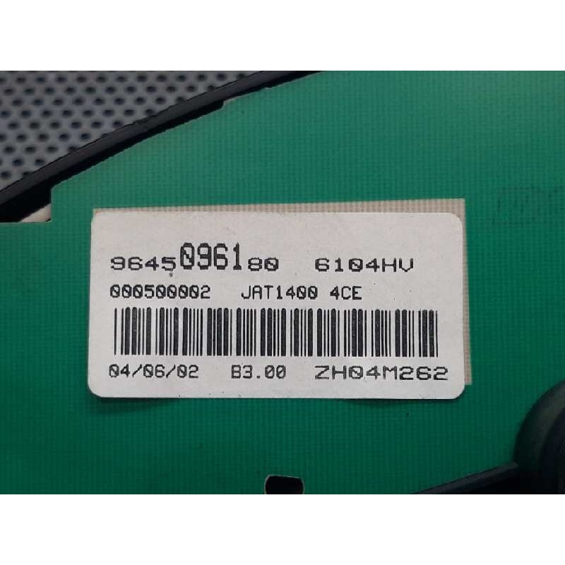 Recambio de cuadro instrumentos para peugeot 206 berlina xs referencia OEM IAM 9645096180 - Gris 4