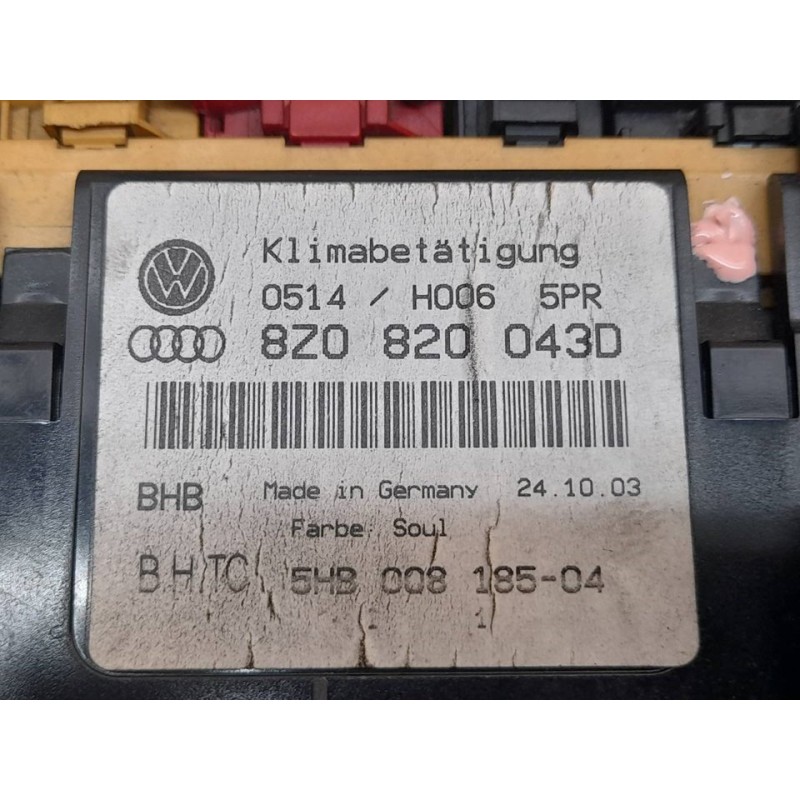 Recambio de mando climatizador para audi a2 (8z) 1.4 tdi (66kw) referencia OEM IAM 8Z0820043D 5HB00818504 - Azul 4