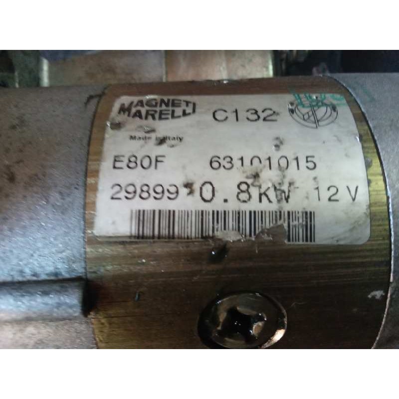 Recambio de motor arranque para fiat punto berlina (188) 1.2 cat referencia OEM IAM 63101015 136357 MAGNETIMARELLI 2