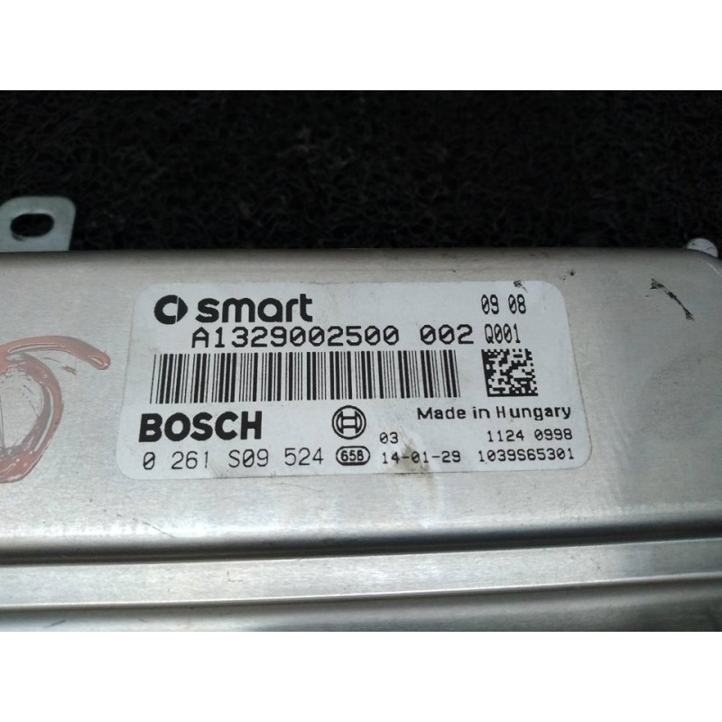 Recambio de centralita motor uce para smart coupe fortwo coupe mhd (52kw) (451.380) referencia OEM IAM 0261S09524 A1329002500 BO 3
