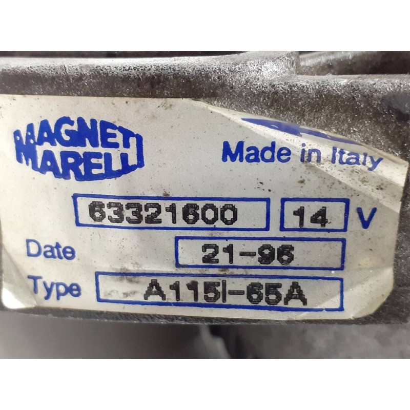 Recambio de alternador para fiat punto berl. (176) 1.1 referencia OEM IAM 63321600  MAGNETI MARELLI - Negro 4