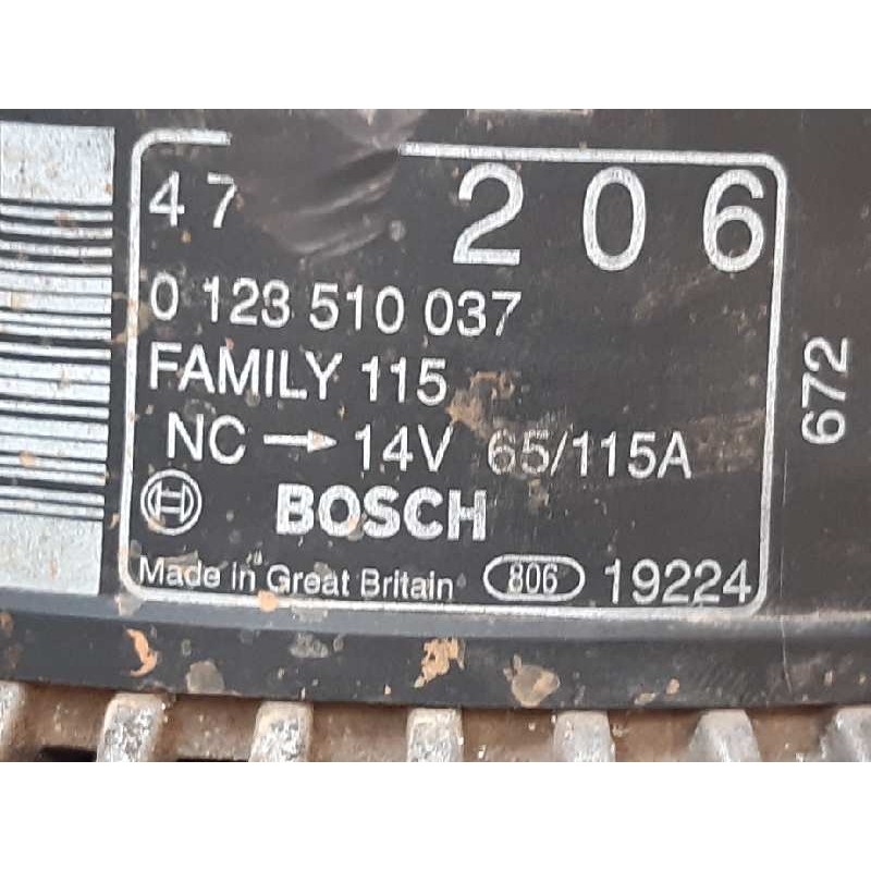 Recambio de alternador para chrysler voyager (gs) 2.5 td se referencia OEM IAM 0123510037  BOSCH 5