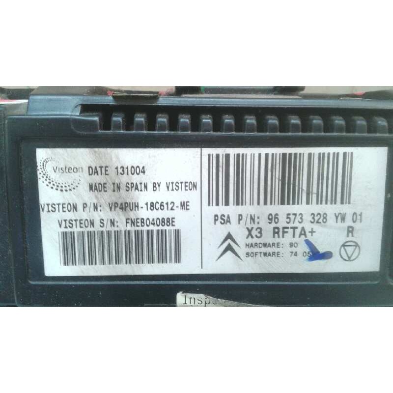 Recambio de mando climatizador para citroën c5 berlina 1.6 hdi cat (9hy / dv6ted4) referencia OEM IAM 96573328 96498318 VISTEON - Blanco 3