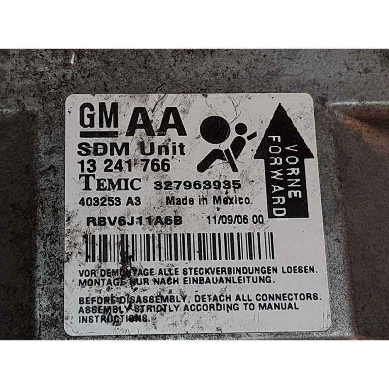 Recambio de centralita airbag para opel zafira b enjoy referencia OEM IAM 13241766 327963935 - Azul 3