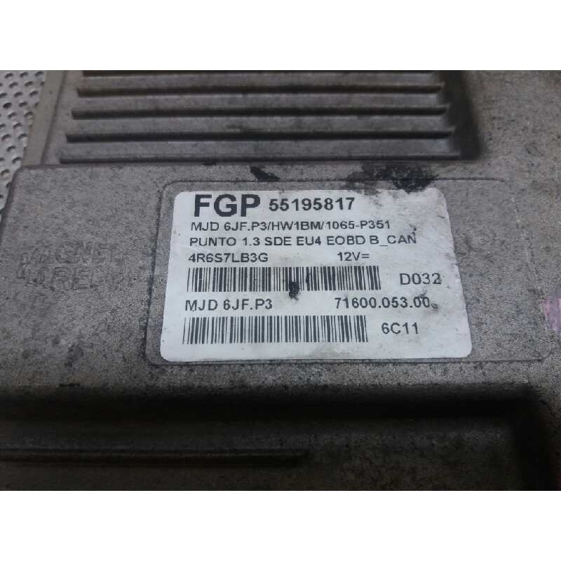 Recambio de centralita motor uce para fiat punto berlina (188) 1.3 jtd cat referencia OEM IAM 55195817 7160005300 - Blanco 3