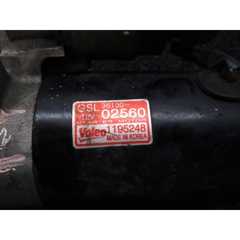 Recambio de motor arranque para kia picanto 1.1 emotion referencia OEM IAM 3610002560 1195248 VALEO 3