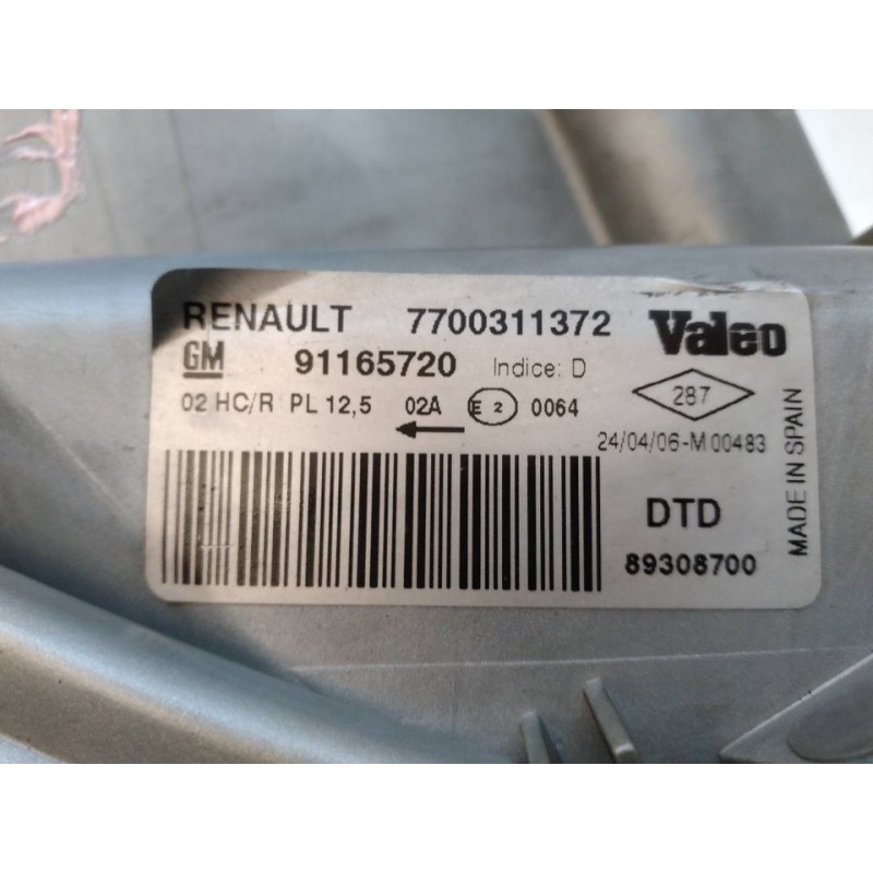 Recambio de faro derecho para nissan primastar (x83) combi, 6 plazas, batalla corta referencia OEM IAM 7700311372 89308700 - Blanco 3