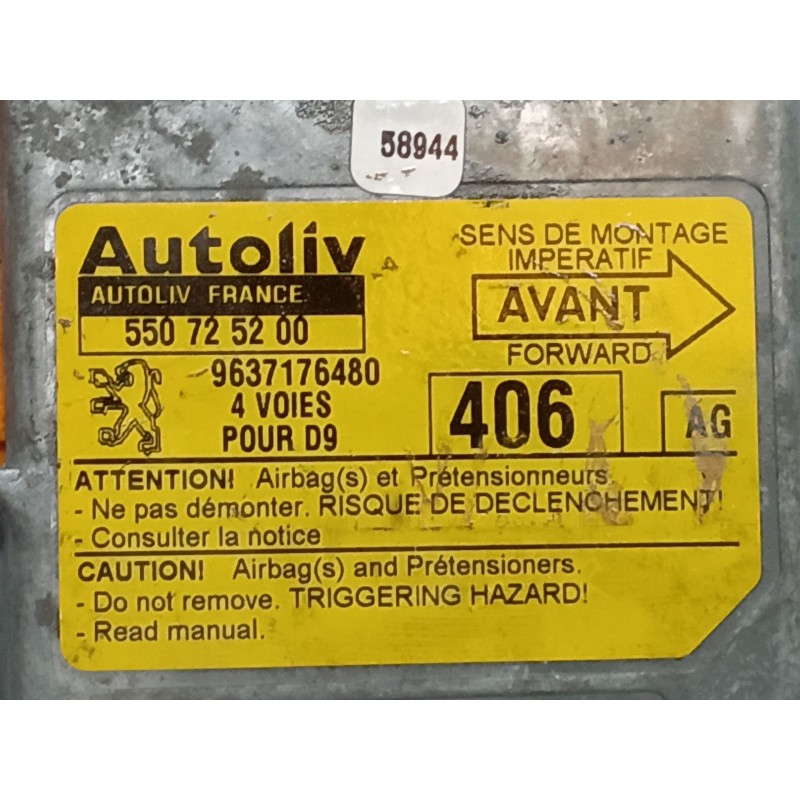 Recambio de kit airbag para peugeot 406 berlina (s1/s2) referencia OEM IAM 9637176480 550725200 96330905ZL 7