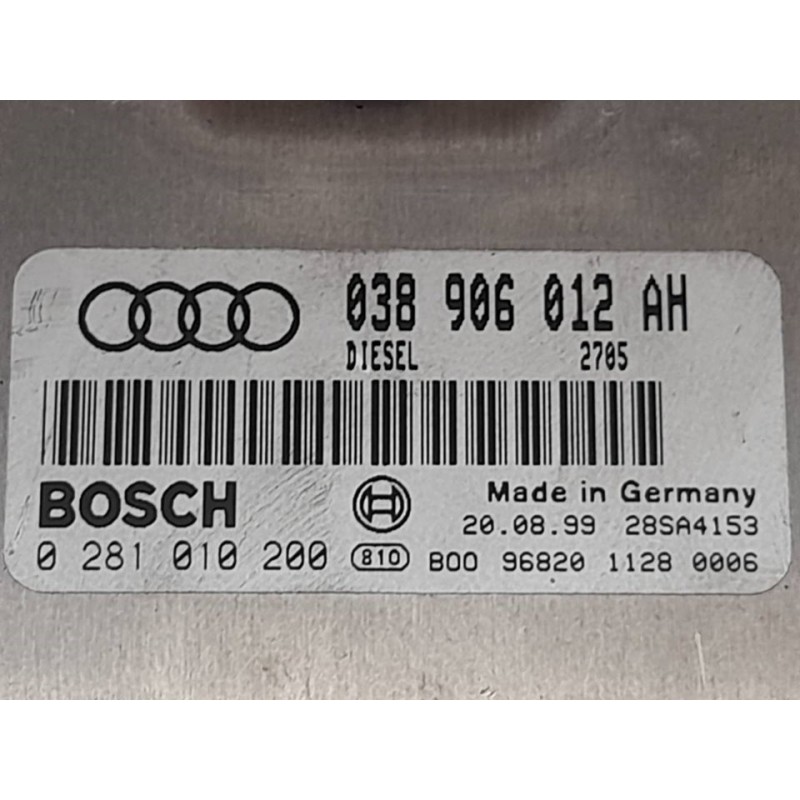 Recambio de centralita motor uce para audi a4 berlina (b5) 1.9 tdi referencia OEM IAM 0281010200 038906012AH BOSCH - Azul 3
