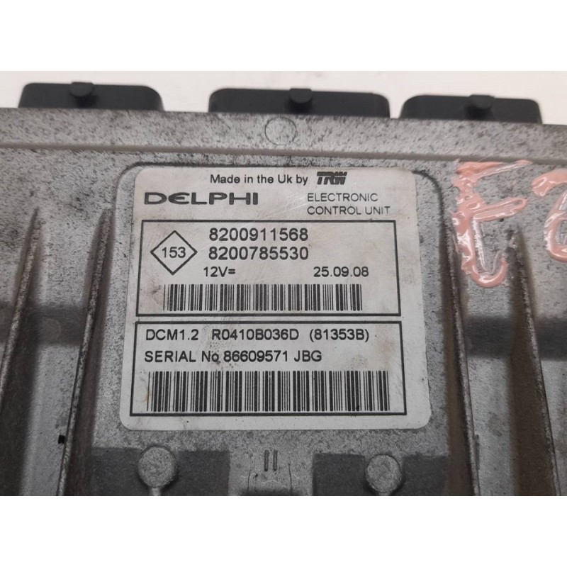 Recambio de centralita motor uce para dacia sandero ambiance referencia OEM IAM 8200911568 8200785530 DELPHI 2