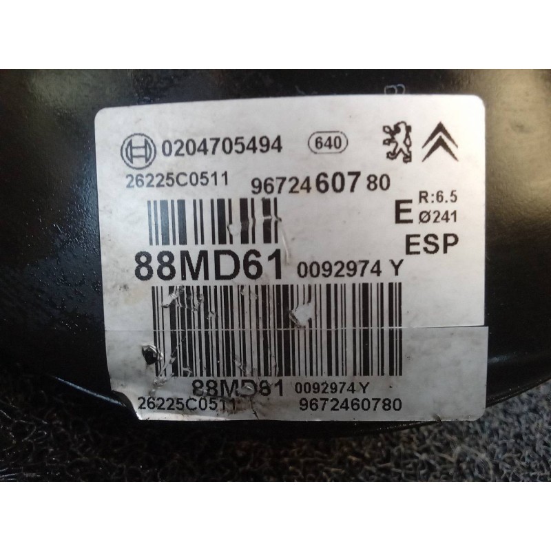 Recambio de servofreno para peugeot 208 style referencia OEM IAM 0204705494 9672460780 3