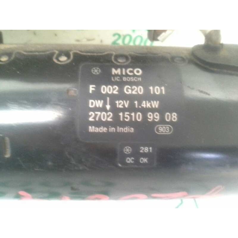 Recambio de motor arranque para tata indica 1.4 diesel referencia OEM IAM 270215109908 F002G20101 - Gris 3