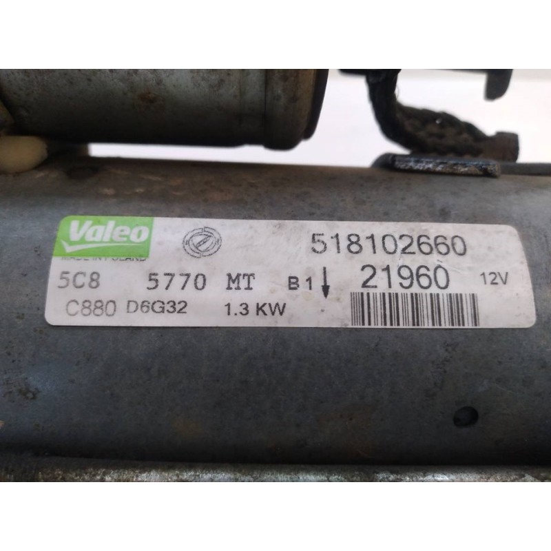 Recambio de motor arranque para fiat grande punto (199) 1.3 16v multijet dynamic (55kw) (01.2007) referencia OEM IAM 518102660 - Blanco 3
