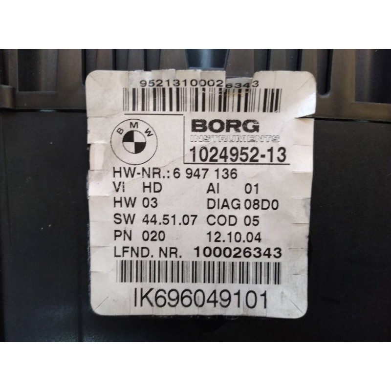 Recambio de cuadro instrumentos para bmw serie 1 berlina (e81/e87) 120d referencia OEM IAM 6947136 102495213 - Blanco 3