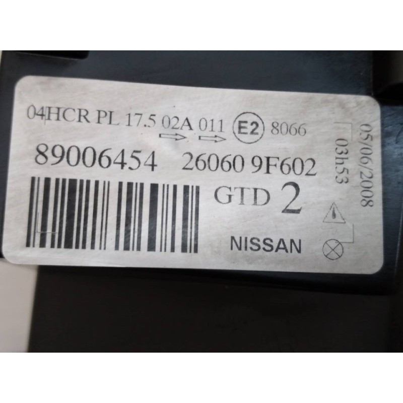 Recambio de faro izquierdo para nissan primera berlina (p11) comfort referencia OEM IAM 89006454 260609F602 - Verde 3