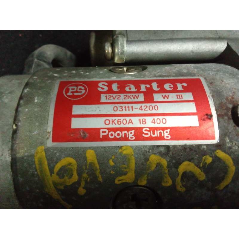 Recambio de motor arranque para kia sephia 1.8 cat referencia OEM IAM 031114200 0K60A18400 STARTER 3