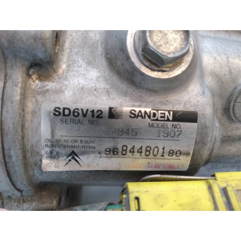 Recambio de compresor aire acondicionado para peugeot 206+ básico referencia OEM IAM 9684480180 1907 SANDEN - Rojo 5
