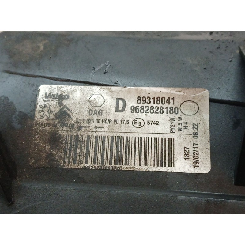 Recambio de faro derecho para peugeot partner furgoneta/monovolumen 1.6 hdi / bluehdi 75 referencia OEM IAM 9682828180 - Azul 2