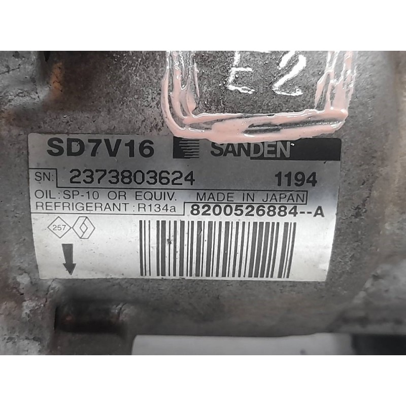 Recambio de compresor aire acondicionado para dacia sandero ambiance referencia OEM IAM 8200526884A 1194 2