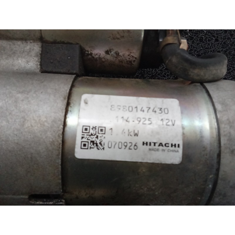 Recambio de motor arranque para opel astra h ber. enjoy referencia OEM IAM 8980147430 S114925 HITACHI - Negro 2