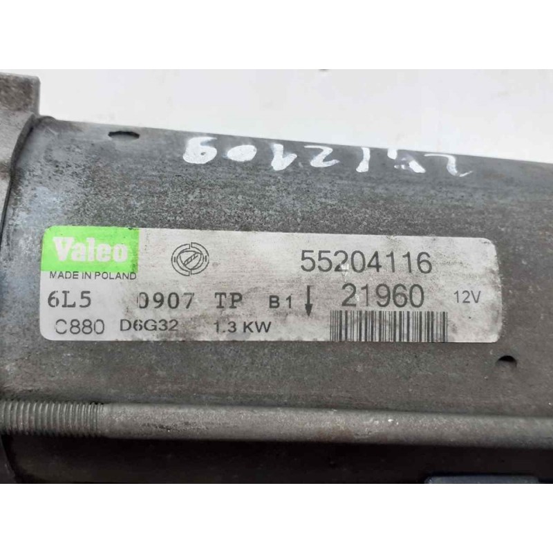 Recambio de motor arranque para fiat grande punto (199) 1.3 16v multijet active (55kw) referencia OEM IAM 55204116 6L50907TP 2
