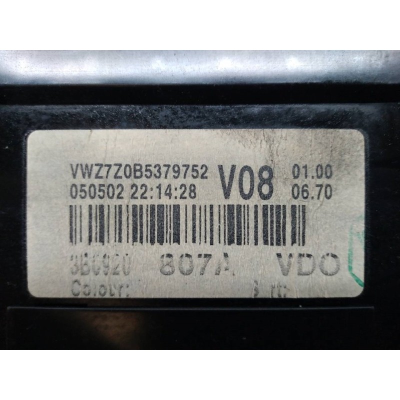 Recambio de cuadro instrumentos para volkswagen passat berlina (3b3) comfortline referencia OEM IAM 3B0920807A 110080197004 3