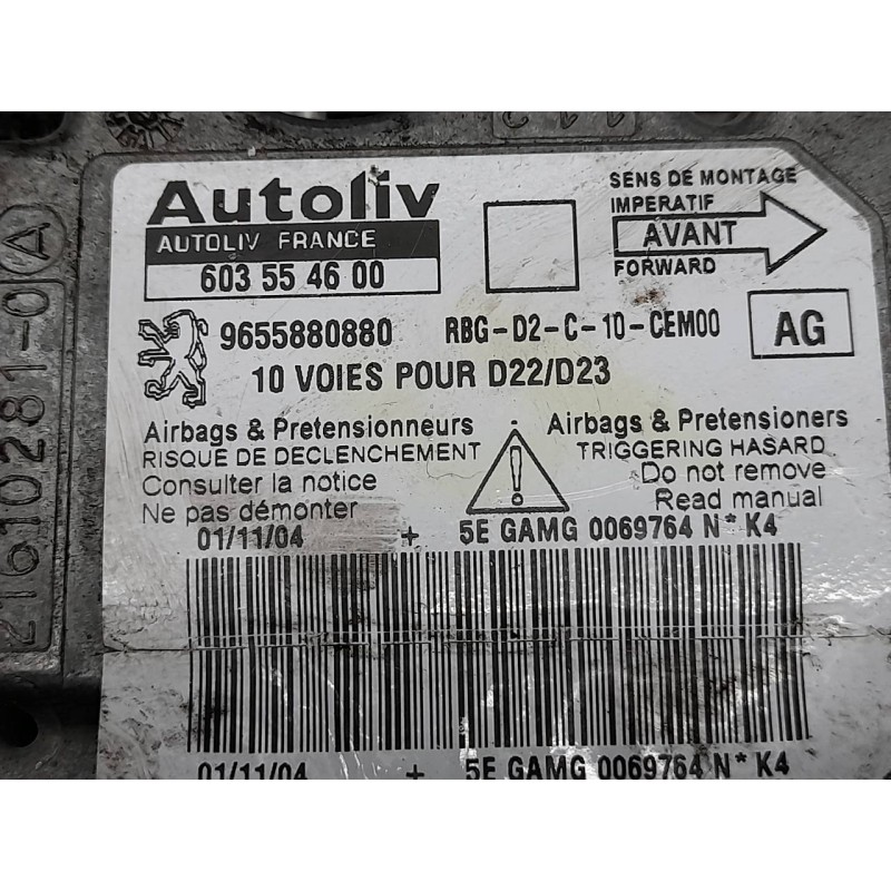 Recambio de centralita airbag para peugeot 407 st confort referencia OEM IAM 9655880880 2