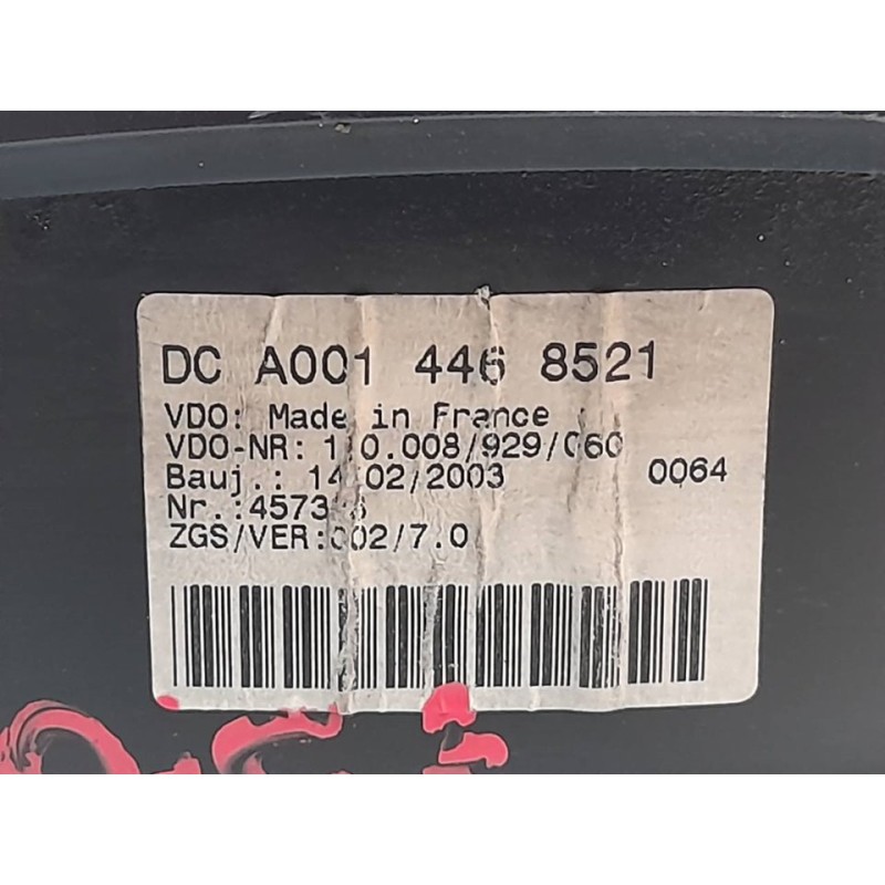 Recambio de cuadro instrumentos para mercedes-benz sprinter 02.00  caja abierta 413 cdi (904.612-613) referencia OEM IAM 1100089 - Blanco 3