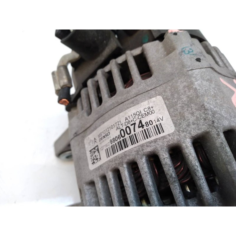 Recambio de alternador para peugeot 208 style referencia OEM IAM 9806007480 MS1012101721 DENSO 4