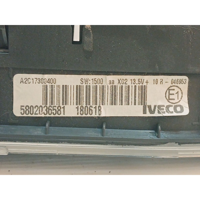 Recambio de cuadro instrumentos para iveco daily furgon fg h3 batalla 4100 35 c ... v referencia OEM IAM 5802036581 A2C17300400 - Blanco 2