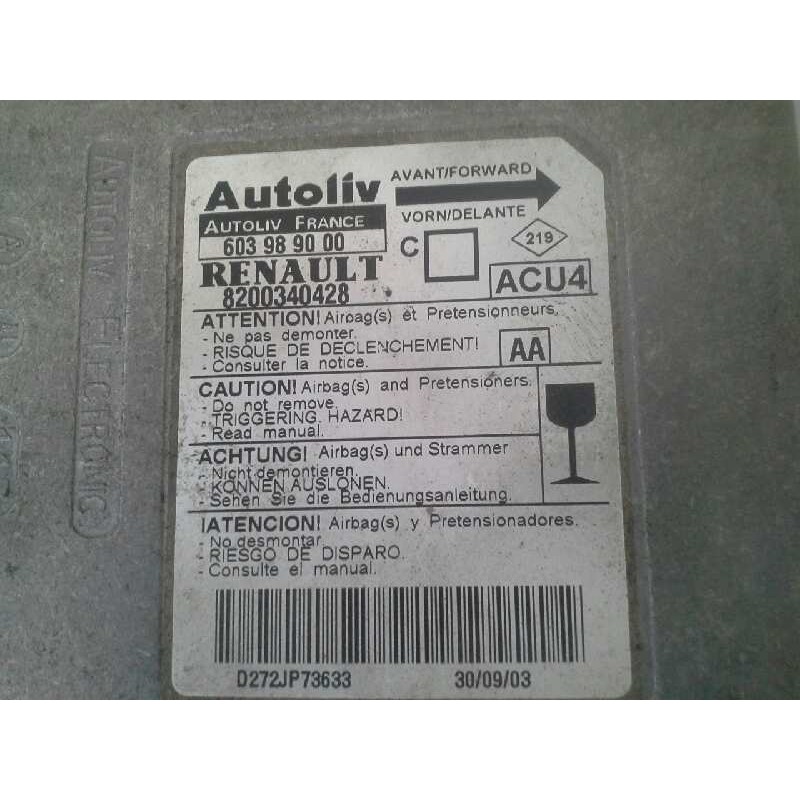 Recambio de kit airbag para renault megane ii berlina 3p 1.6 16v referencia OEM IAM - Azul 6