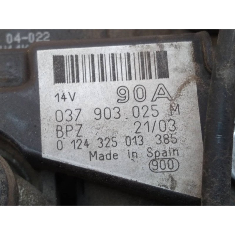 Recambio de alternador para seat cordoba berlina (6l2) stella referencia OEM IAM 037903025M 0124325013385 - Azul 5