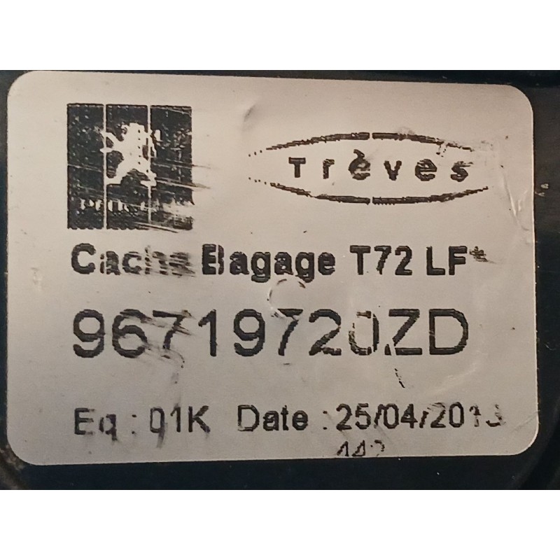 Recambio de bandeja trasera para peugeot 308 sw envy referencia OEM IAM 96719720ZD - Blanco 2