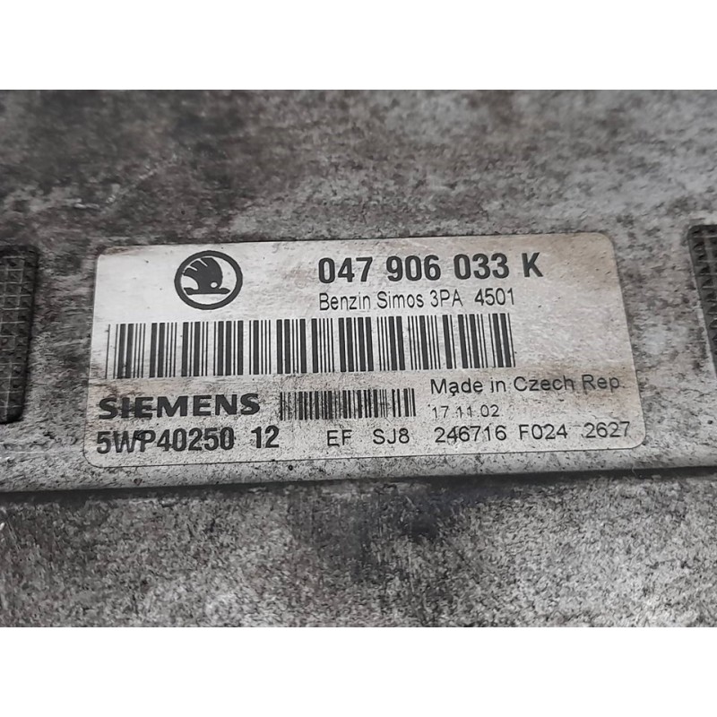 Recambio de centralita motor uce para skoda fabia (6y2/6y3) 1.4 referencia OEM IAM 047906033K 5WP4025012 - Gris 2