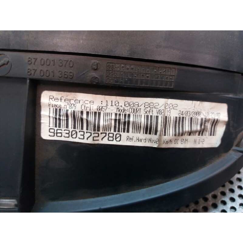 Recambio de cuadro instrumentos para peugeot 406 berlina (s1/s2) srdt referencia OEM IAM 9630372780 110008882002 4