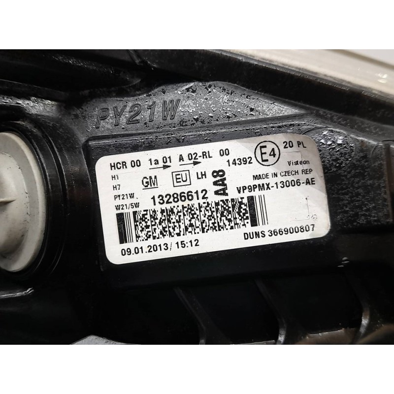 Recambio de faro izquierdo para opel meriva b selective referencia OEM IAM 13286612 5