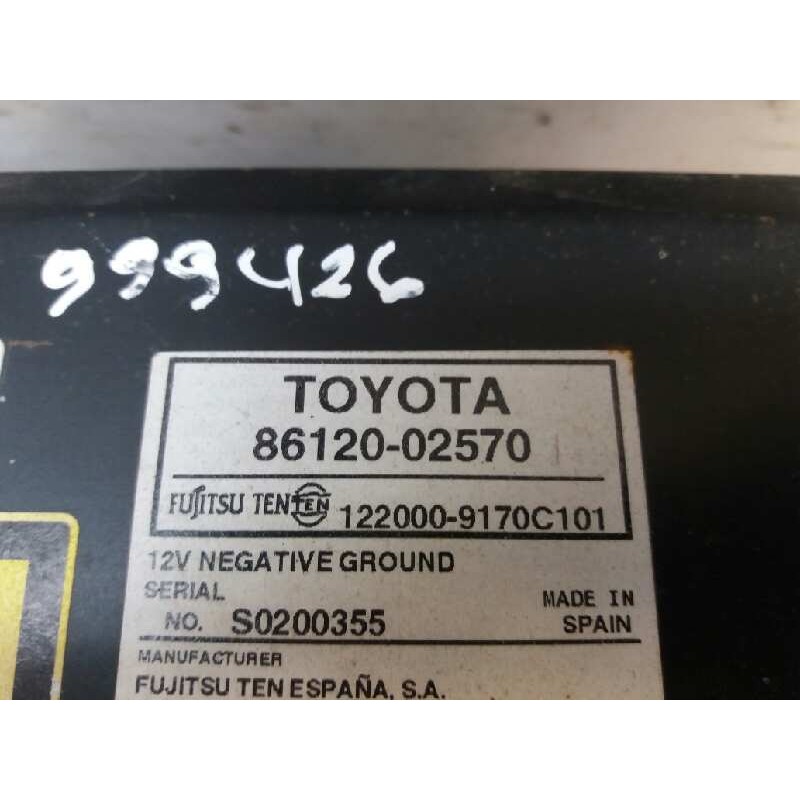 Recambio de sistema audio / radio cd para toyota auris 2.0 d-4d cat referencia OEM IAM 861200257 1220009170C101 - Gris 4