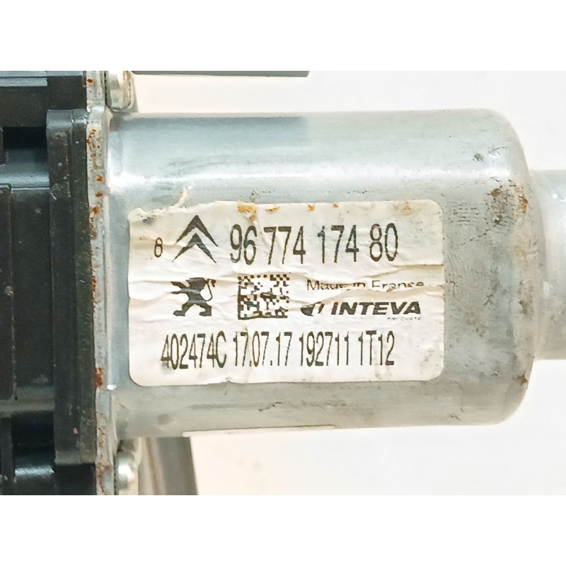 Recambio de elevalunas trasero derecho para citroën c-elysée shine referencia OEM IAM 9677417480 9674437280 - Negro 2