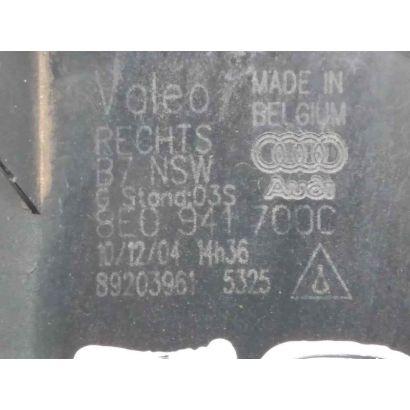 Recambio de faro antiniebla izquierdo para audi a4 berlina (8e) 2.0 tdi 16v (103kw) referencia OEM IAM 8E0941700C - Negro 2