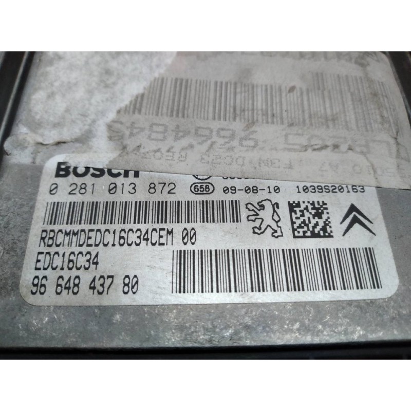 Recambio de centralita motor uce para peugeot 207 sw sport referencia OEM IAM 0281013872 9664843780 BOSCH 3