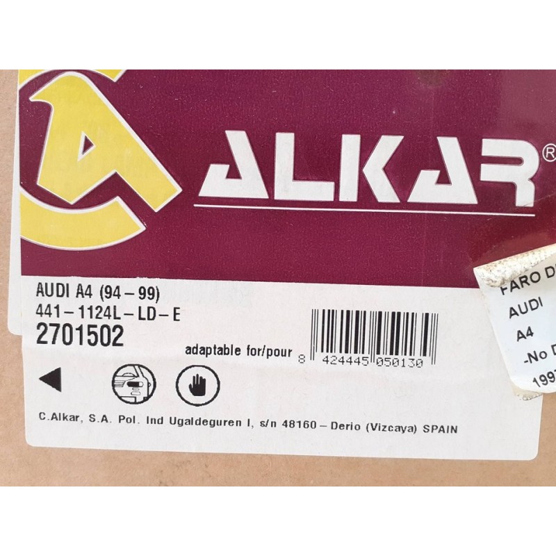 Recambio de faro izquierdo para audi a4 berlina (b5) referencia OEM IAM 2701502 94594 2