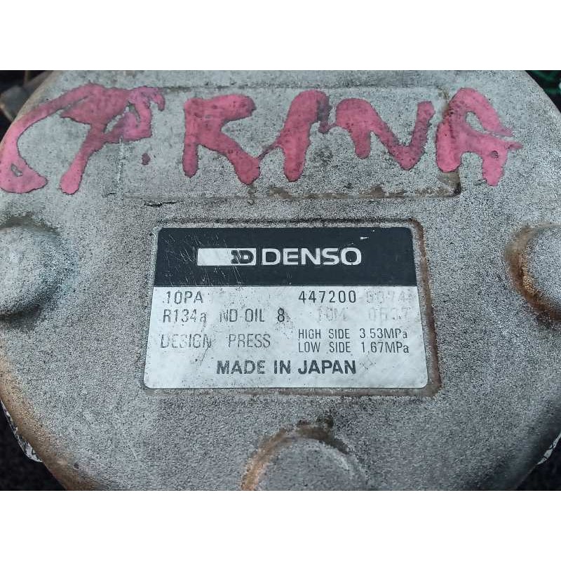 Recambio de compresor aire acondicionado para toyota carina (t19) 2.0 16v cat referencia OEM IAM 4472000074 138448 DENSO 5
